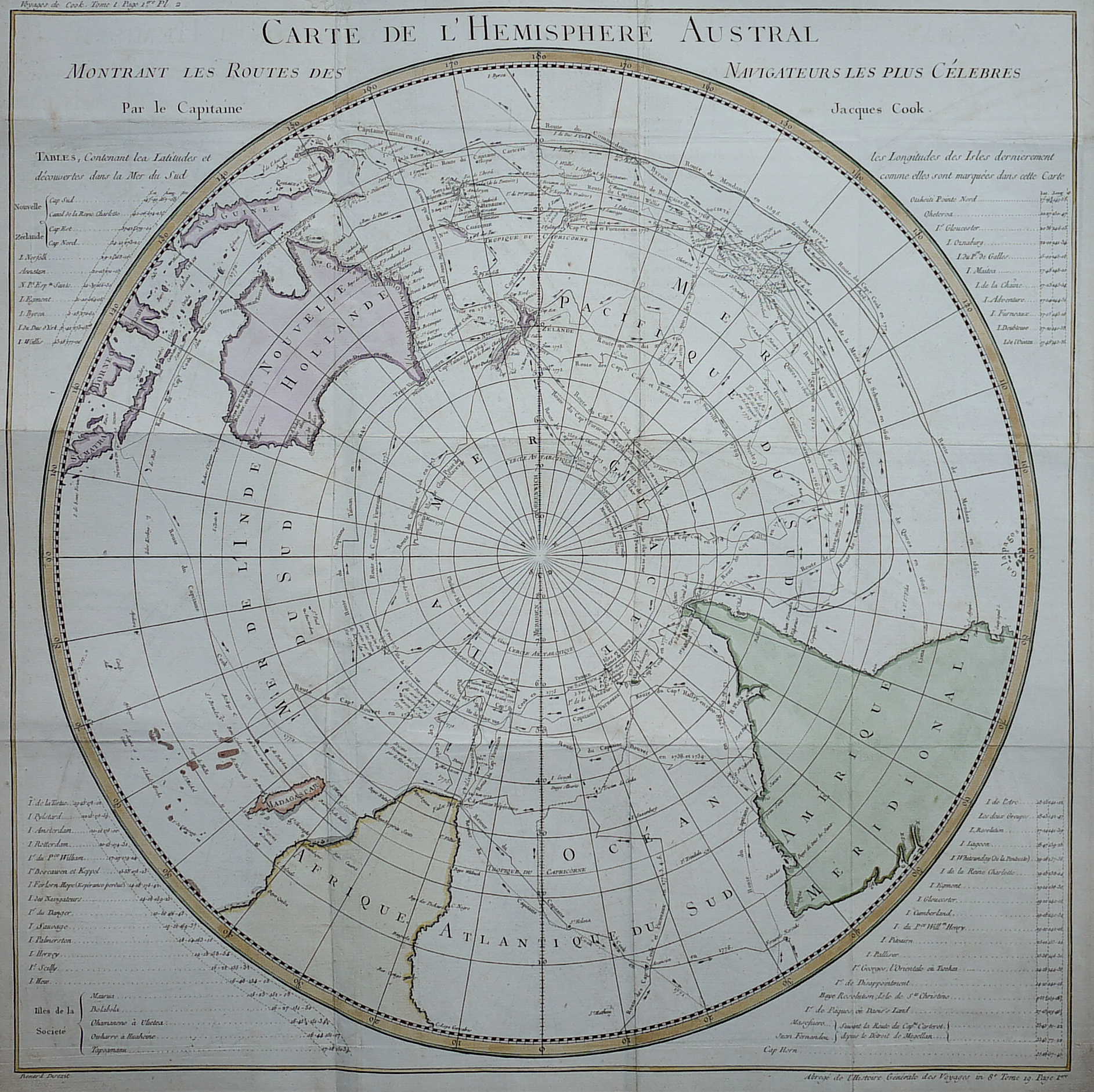 SOUTH POLE CAPT COOK'S VOYAGES || Michael Jennings Antique Maps and Prints