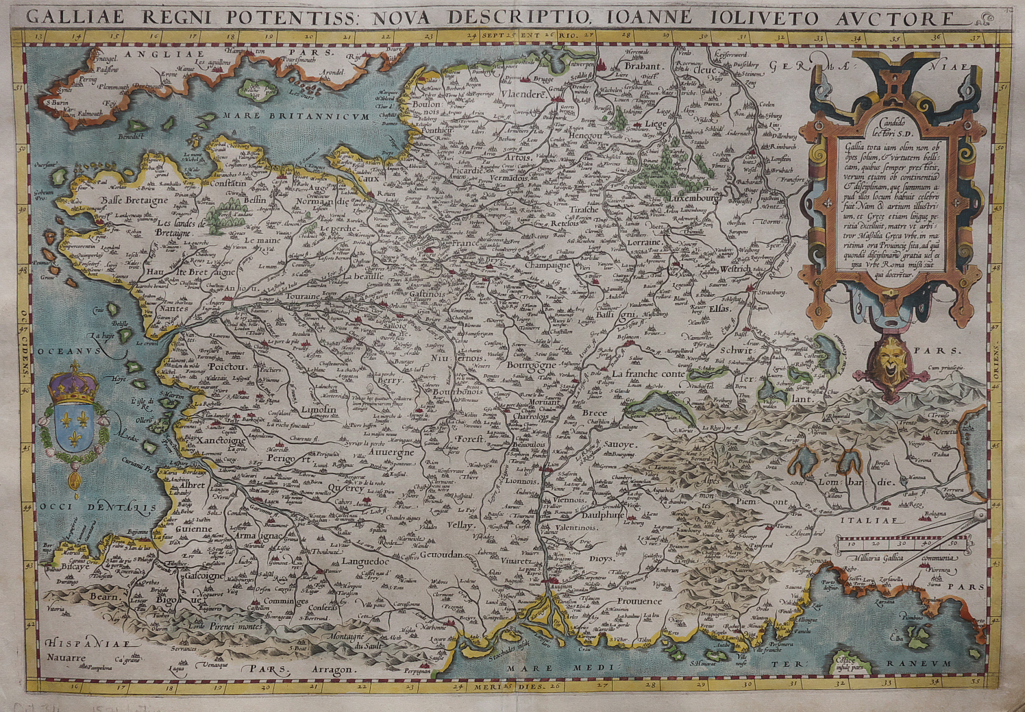 ORTELIUS FOLIO MAP OF FRANCE || Michael Jennings Antique Maps and Prints